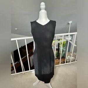 Maggy London Vintage Black Formal Party Dress Women Size 4 Floral Beading Beads